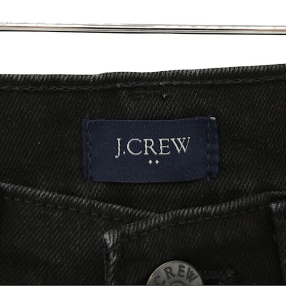 J.Crew Black High Rise Denim Cutoff Shorts Women’s 24 Button Fly Frayed Hem - Picture 4 of 7